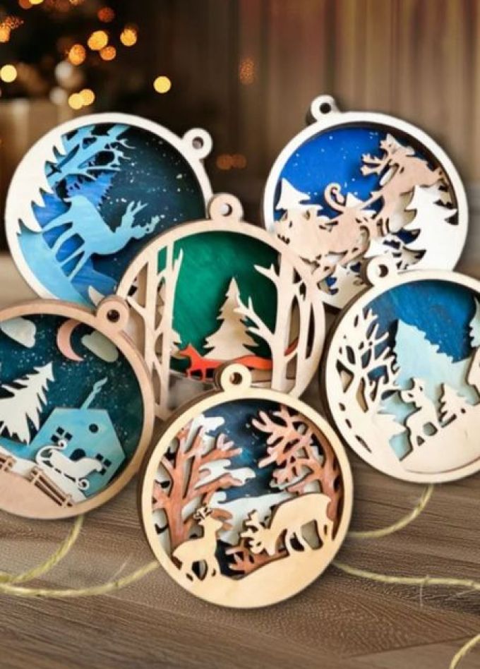 Новогодние 3Д шары: Мастер-класс