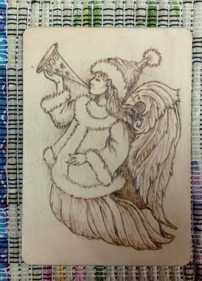 Рождественский ангел. Мастер-класс по пирографии