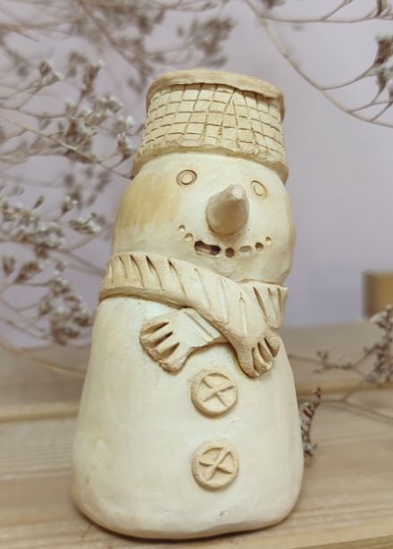 Снеговик. Мастер-класс по лепке из глины