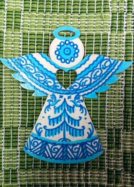 Снежный Ангел. Мастер-класс по росписи по дереву