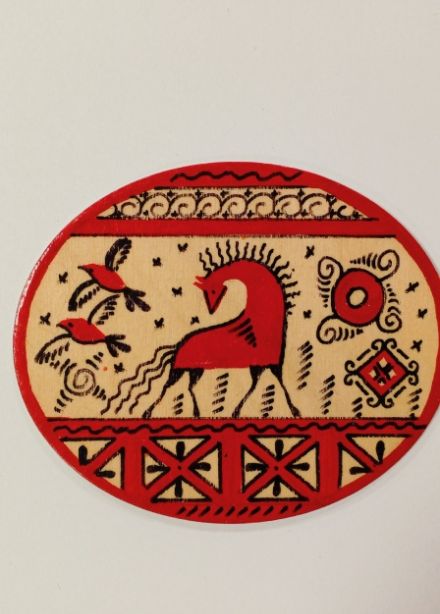 Красный конь. Мастер-класс по росписи по дереву