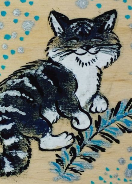 Кот-лежебока. Мастер-класс по росписи по дереву