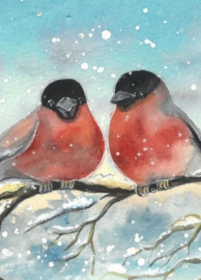 Мастер-класс по рисованию "Зима"