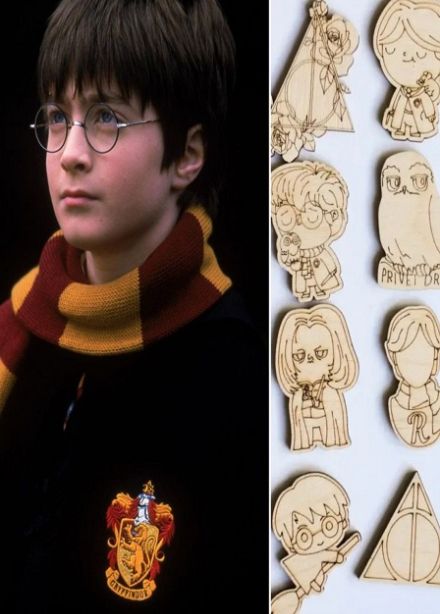 Смотрим "Гарри Поттер и философский камень" и делаем тематические значки и магниты. Семейный киновечер