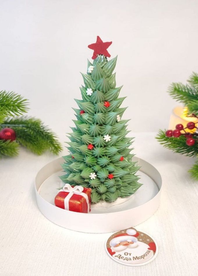 Новогодняя ёлка из зефира