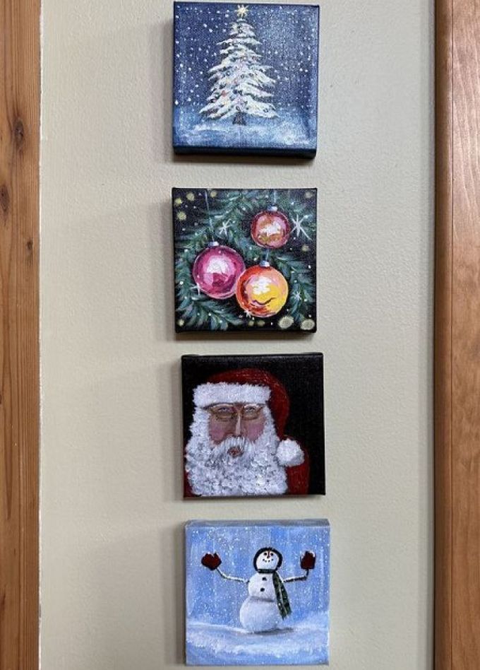 Рисуем на мини холстах-магнитах