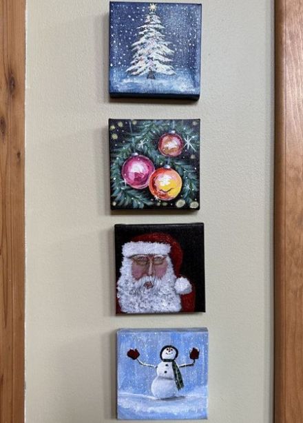 Рисуем на мини холстах-магнитах