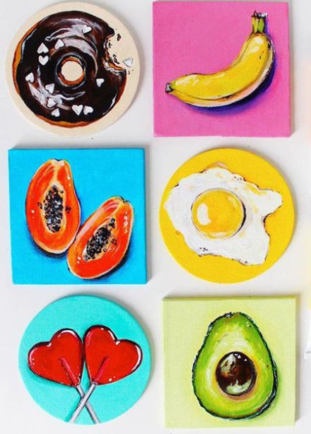 Роспись на мини холстах. Мастер-класс