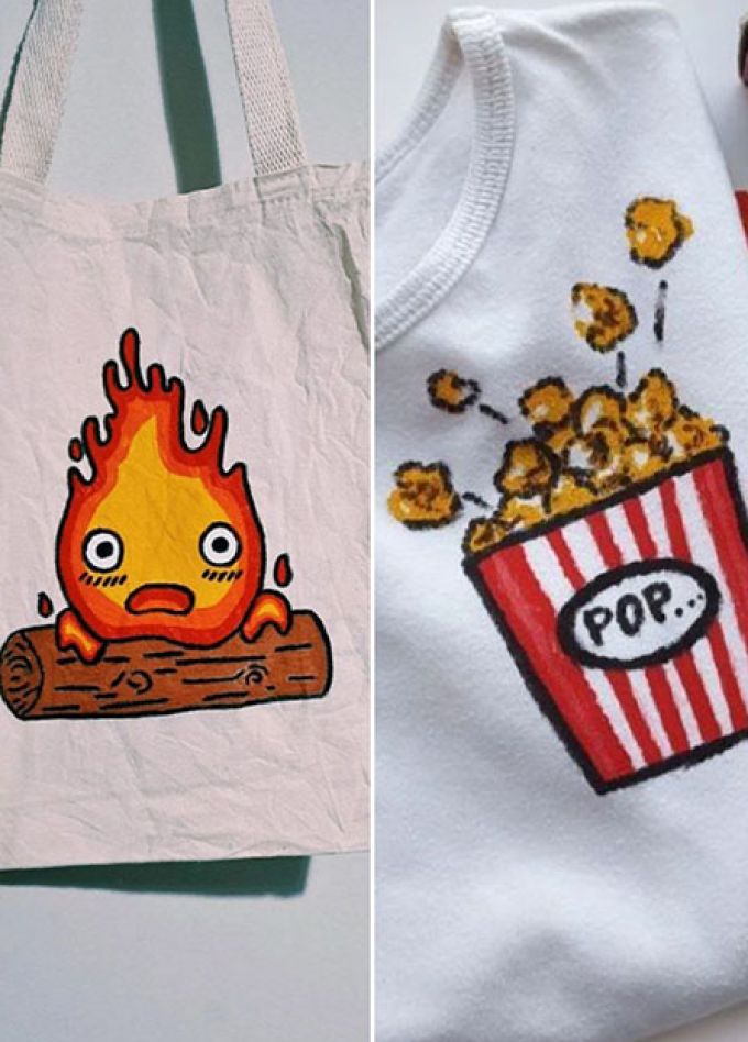 Мастер-класс по росписи сумки шоппера или футболки или кружки