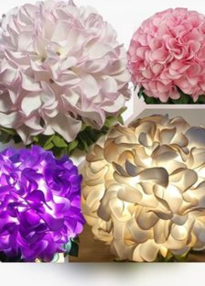 Гортензия-светильник: Мастер-класс