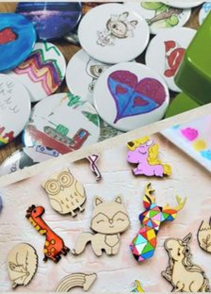 Значки и магниты (закатные или на деревянной заготовке): Мастер-класс