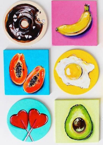 Мастер-класс по рисованию на мини холстах-магнитах