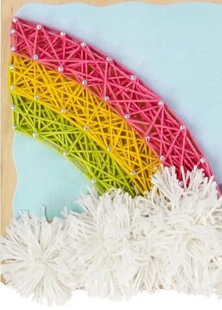 Картина нитями в технике стринг арт. Мастер-класс