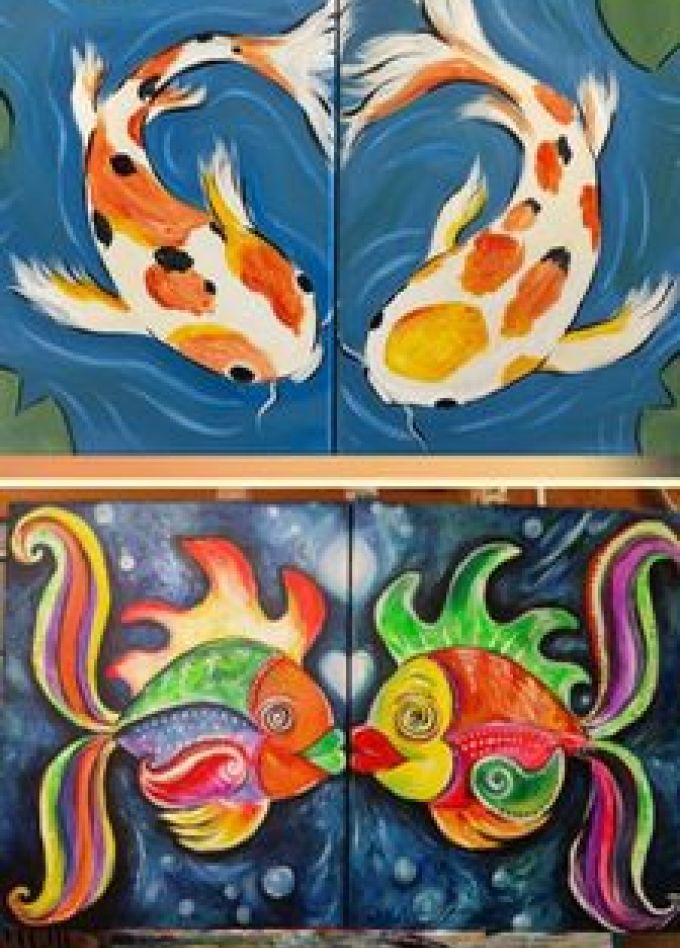 Парная картина на холсте: Мастер-класс