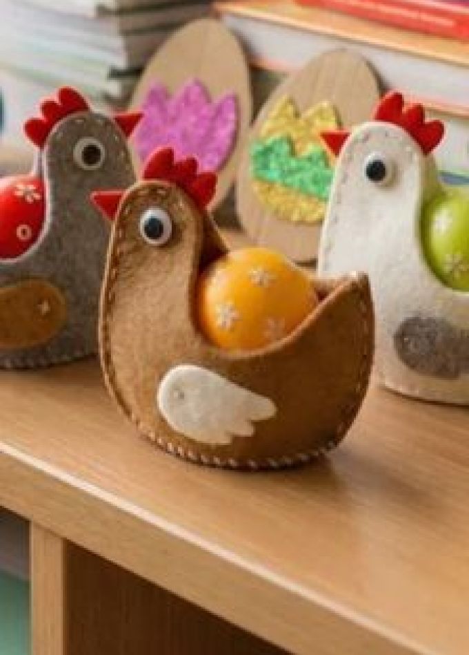 Пасхальные курочки подставки для яиц: Мастер-класс