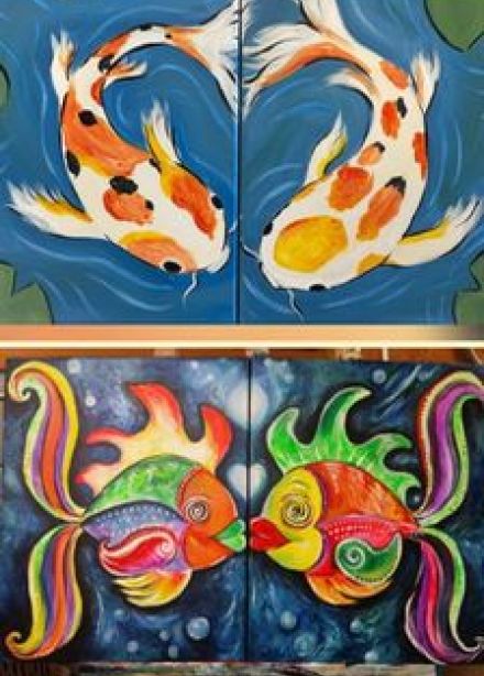 Парная картина на холсте: Мастер-класс