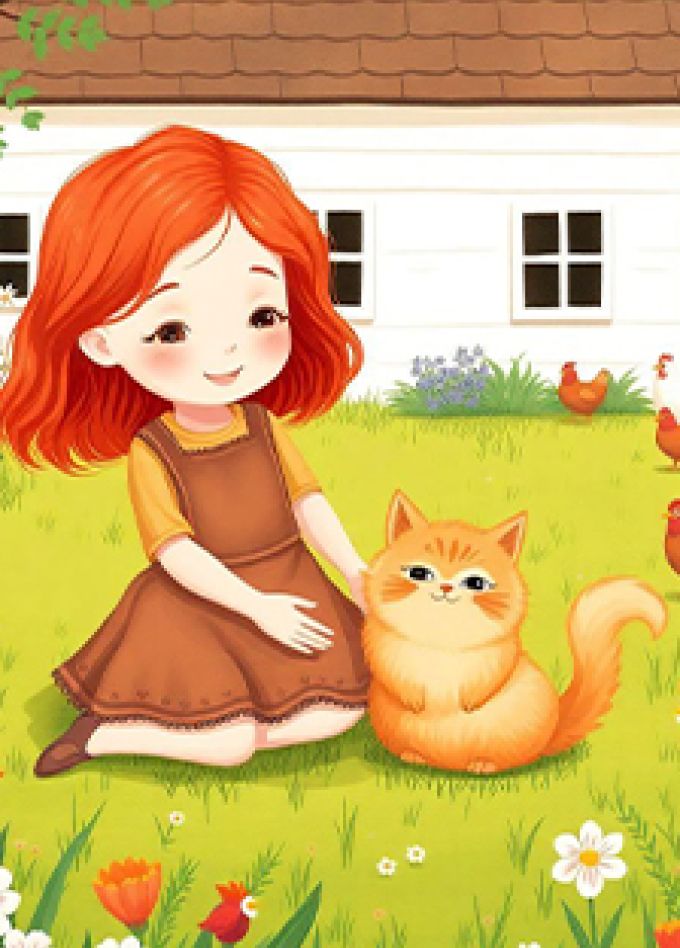 Рыжая девочка и кот Персик. Бэби-спектакль