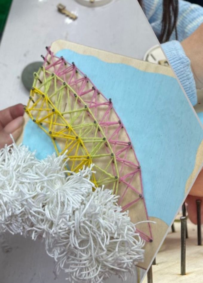 Картина нитями в технике стринг арт. Мастер-класс
