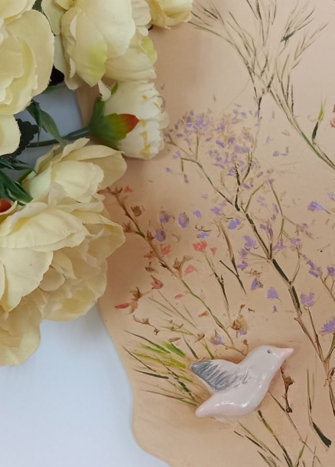 Панно Весна. Мастер-класс по лепке из глины