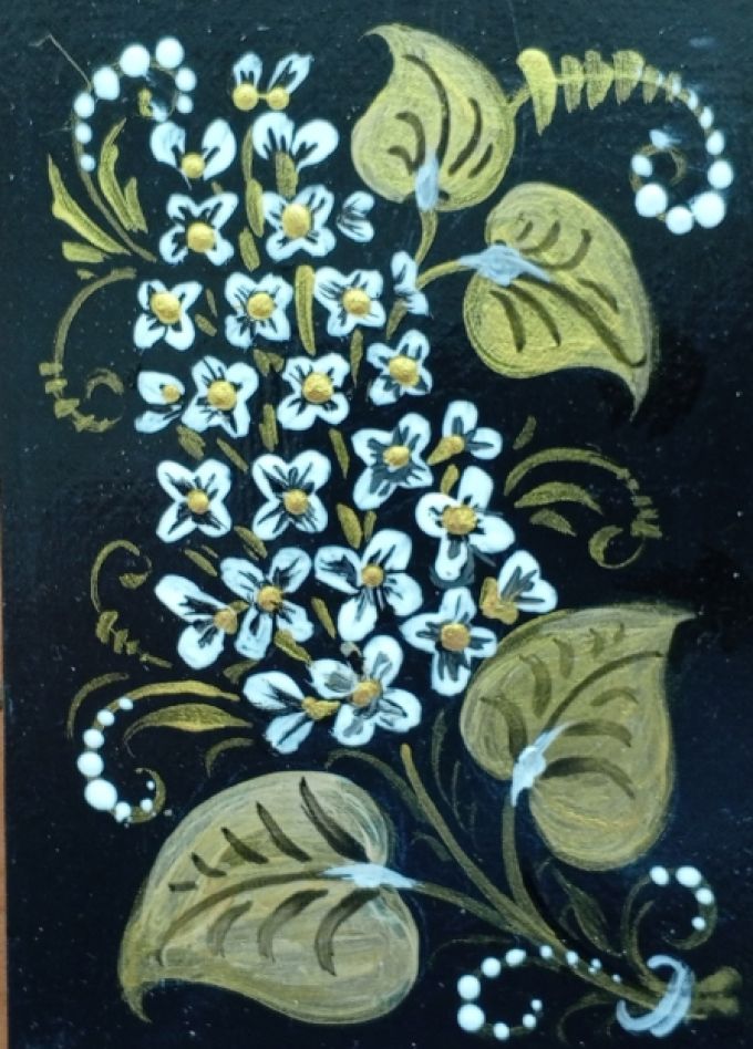 Ветка сирени. Мастер-класс по промысловой росписи